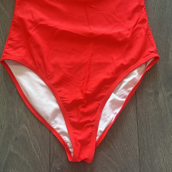 Red Ruffle One Piece Swimsuit - Picture 3 of 5